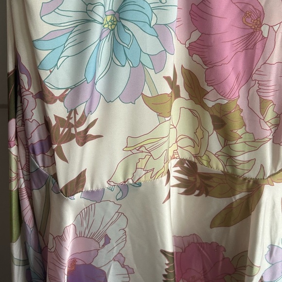 NWT Premier Armour Women’s Size 10 multicolored Ivory Hi-low Dress - Picture 5 of 10